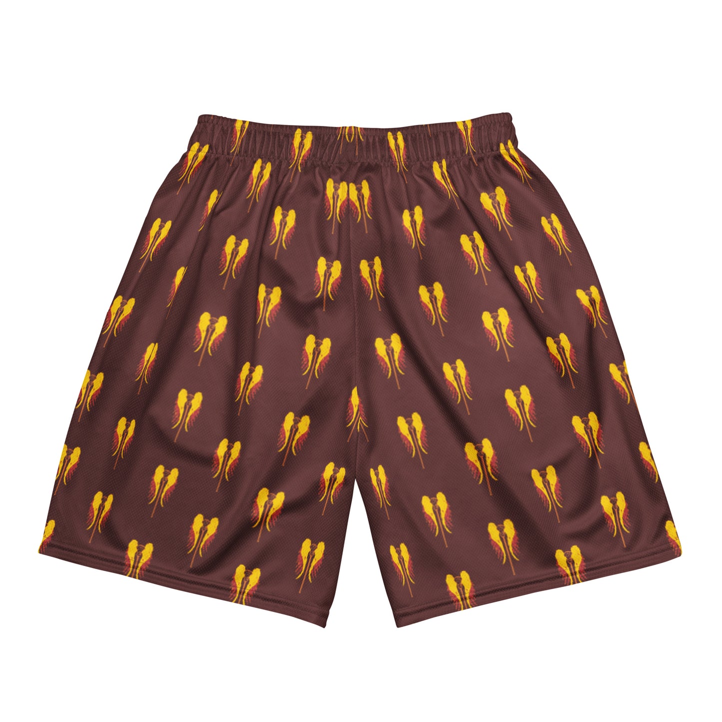 LAXUNIVERSE "WINGS" Burgundy mesh shorts