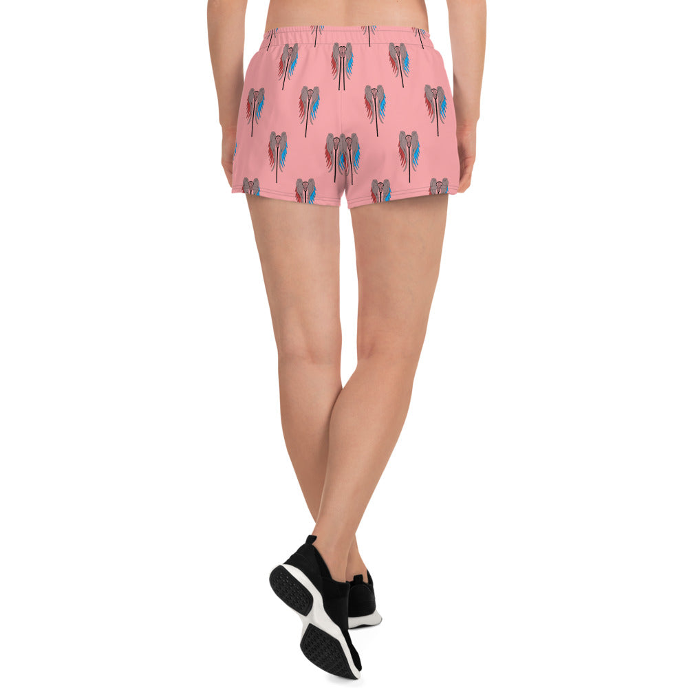 LAXUNIVERSE WINGS Cotton Candy Women’s Recycled Athletic Shorts