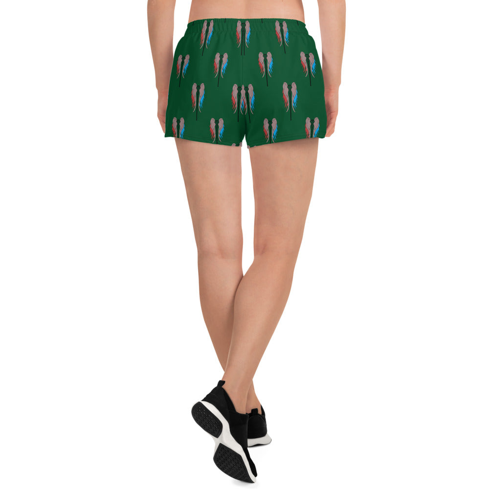 LAXUNIVERSE WINGS Forest Green Women’s Recycled Athletic Shorts