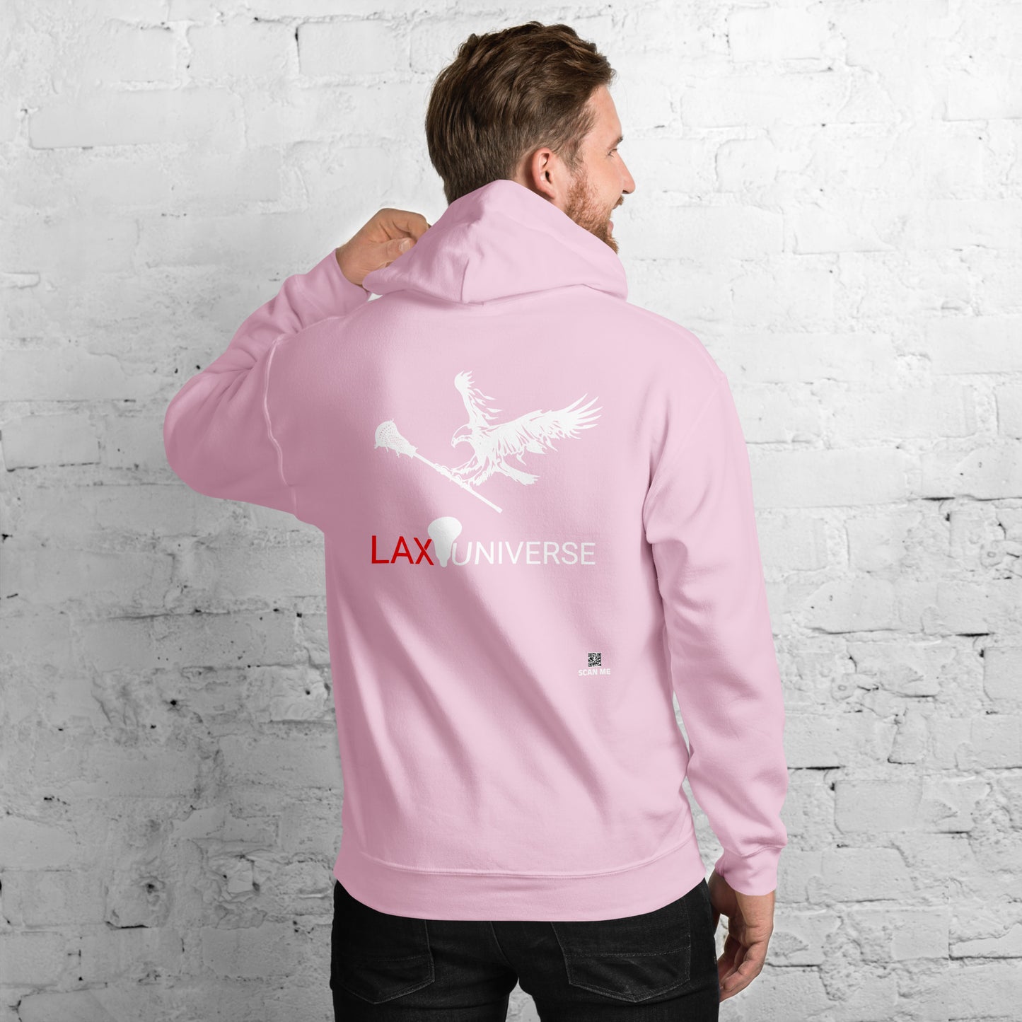 LAXUNIVERSE "Eagle" White Unisex Hoodie