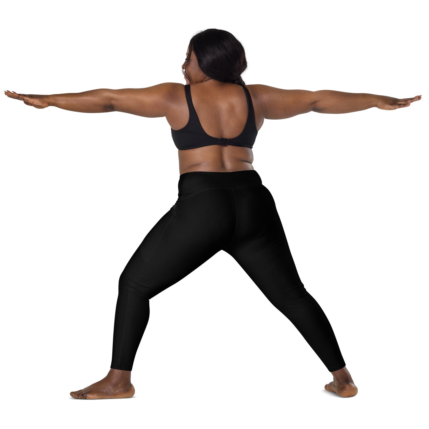 LAXUNIVERSE BLACK Crossover leggings with pockets