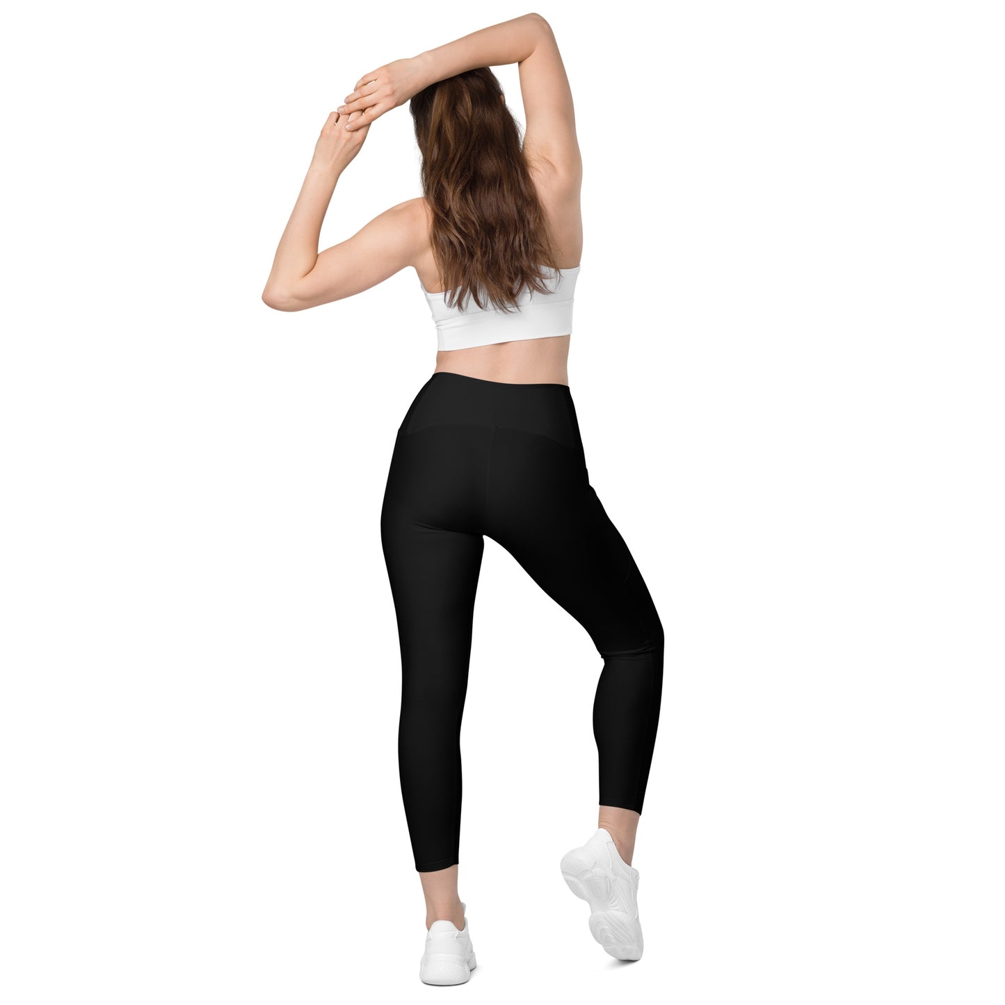 LAXUNIVERSE BLACK Crossover leggings with pockets