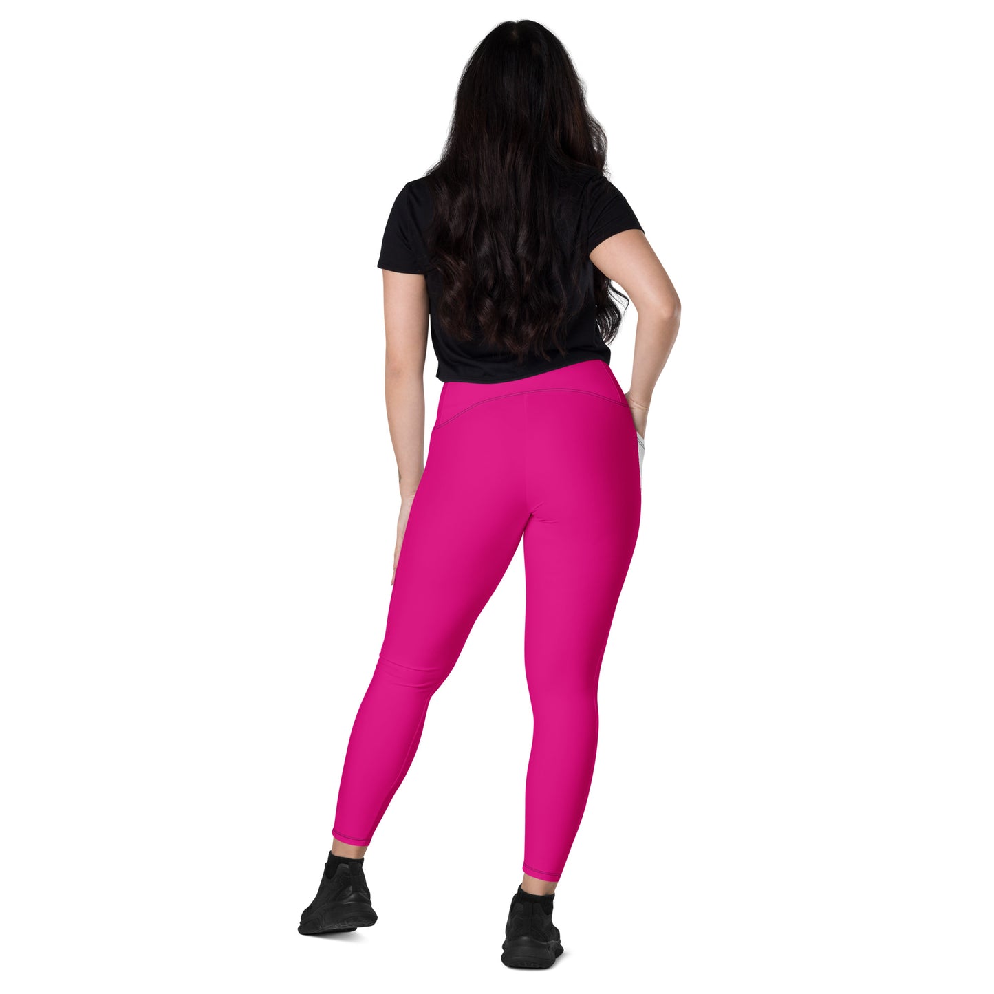 LAXUNIVERSE Medium Violet RedCrossover leggings with pockets