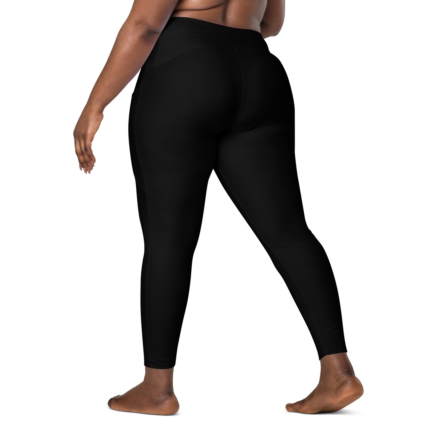 LAXUNIVERSE BLACK Crossover leggings with pockets