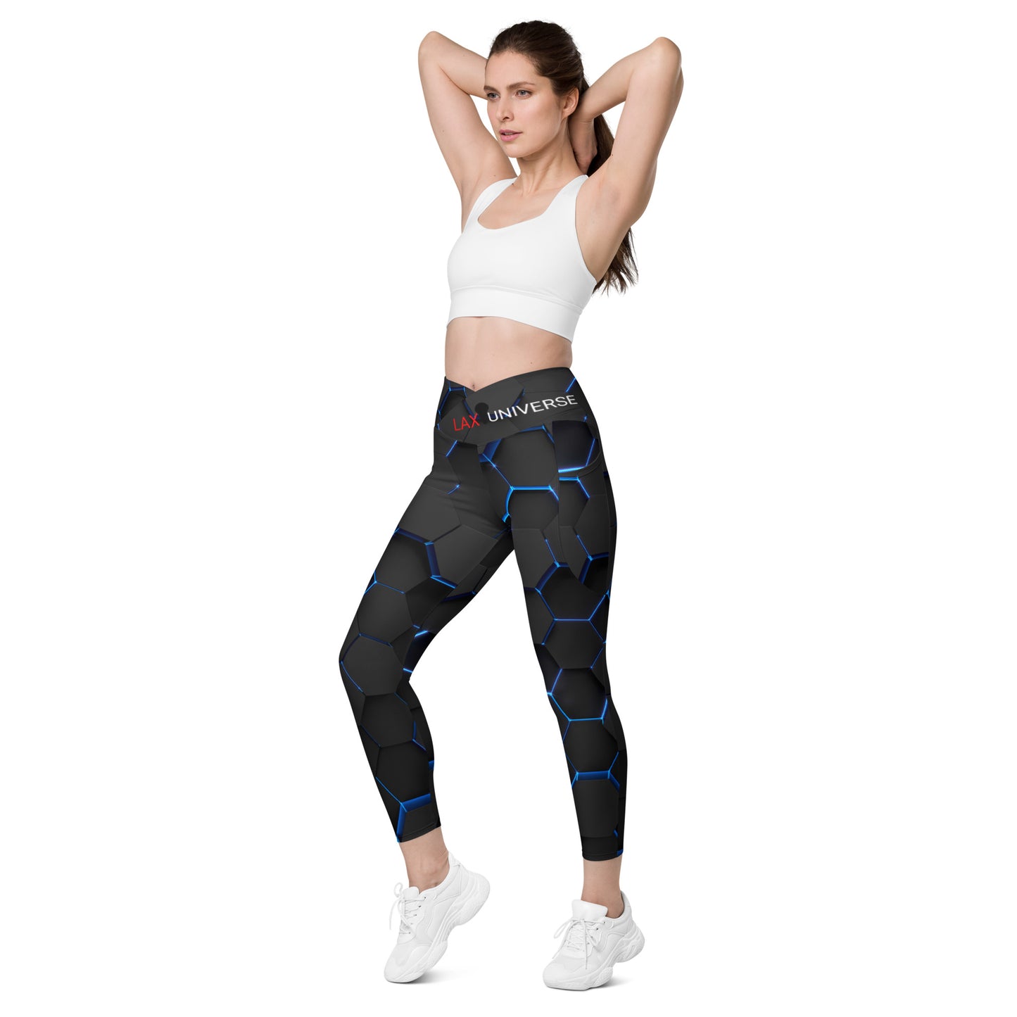 LAXUNIVERSE EX Crossover leggings with pockets