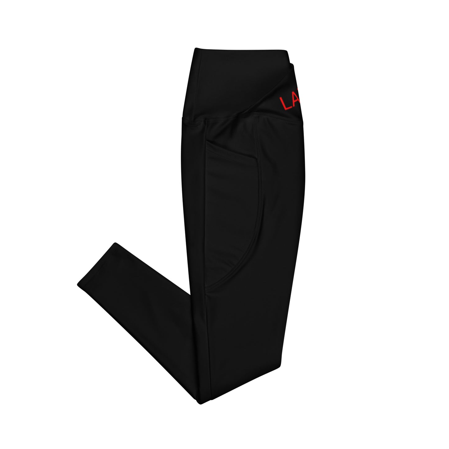 LAXUNIVERSE BLACK Crossover leggings with pockets