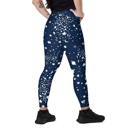 LAXUNIVERSE SPACE Crossover leggings with pockets