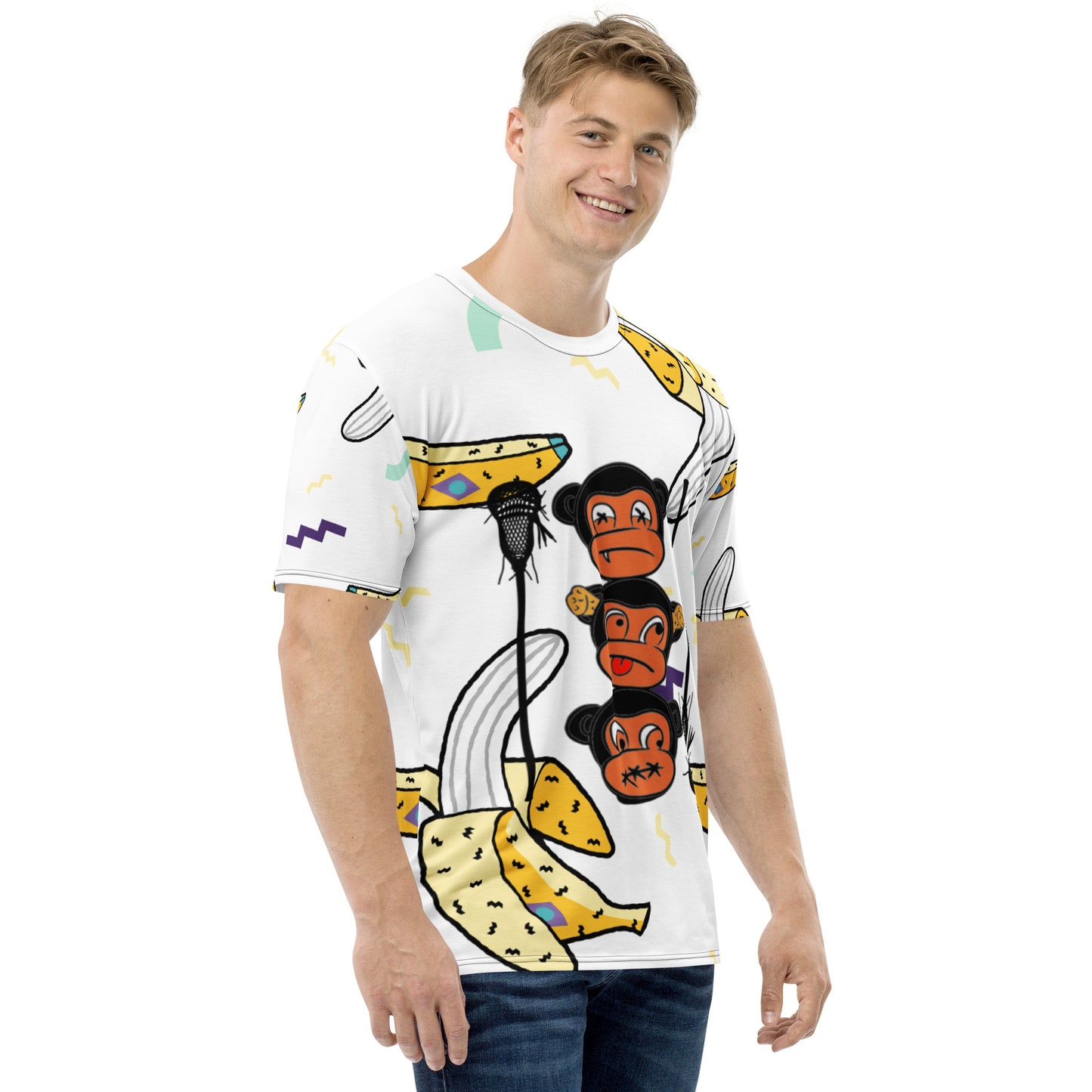 LAXMONKEY BANANA WHITE Men's t-shirt