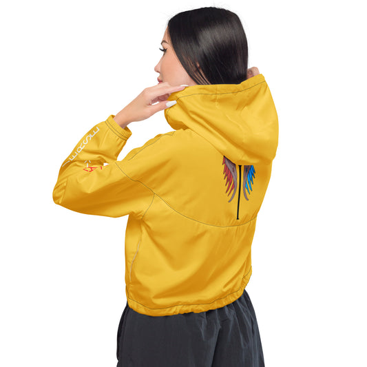 LAXUNIVERSE WINGS YellowWomen’s cropped windbreaker
