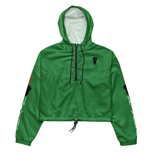 LAXUNIVERSE WINGS Sea Green Women’s cropped windbreaker