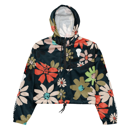 LAXUNIVERSE FLOWERS Women’s cropped windbreaker
