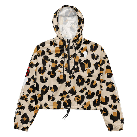 LAXUNIVERSE CHEETAH PRINT Women’s cropped windbreaker