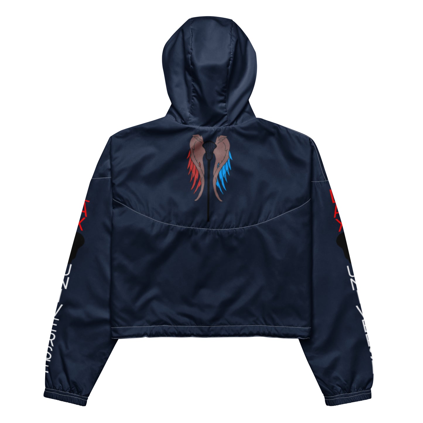 LAXUNIVERSE WINGS NAVY Women’s cropped windbreaker
