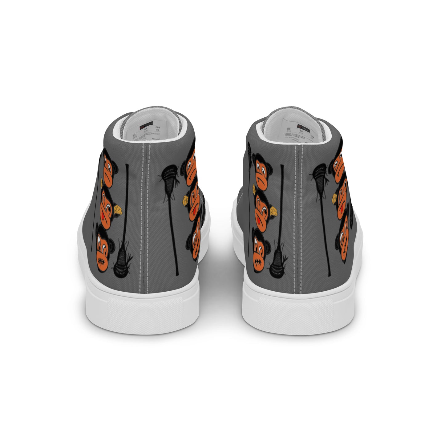 LAXMONKEY Men’s Gray high top canvas shoes