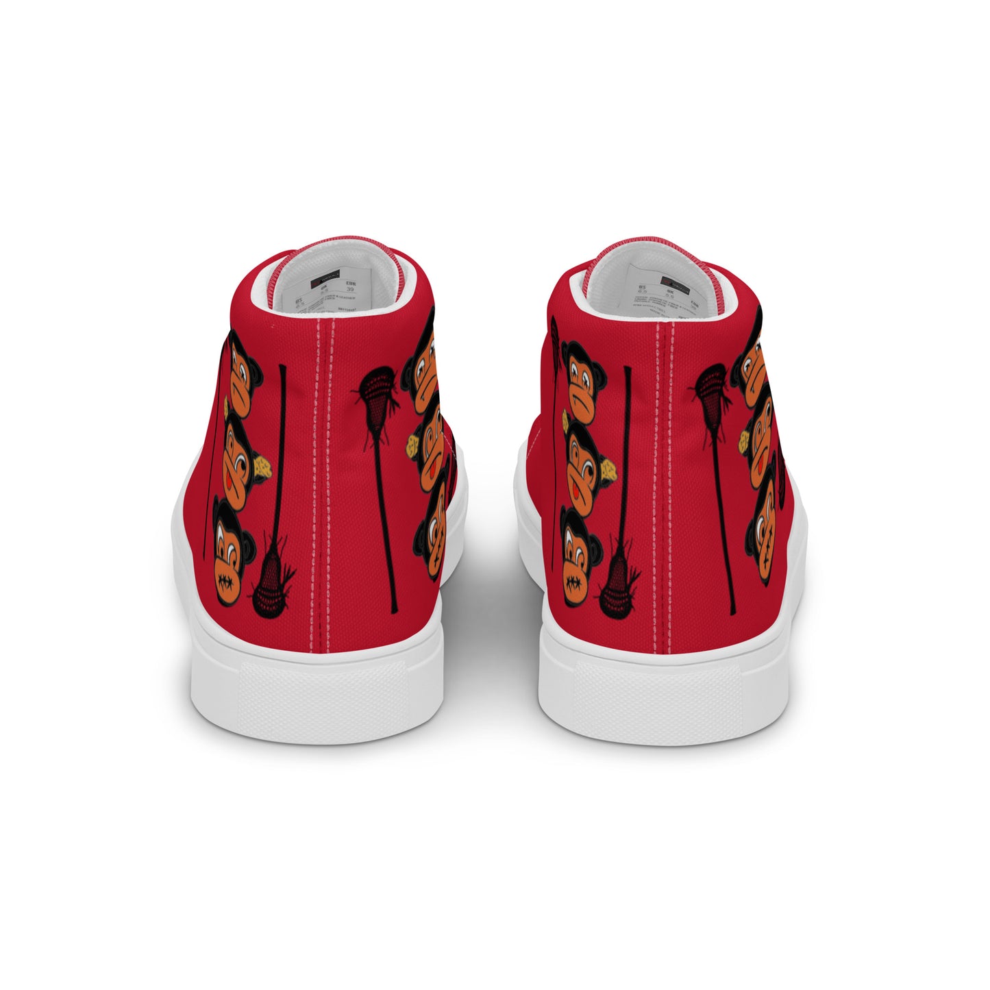 LAXMONKEY Men’s RED high top canvas shoes