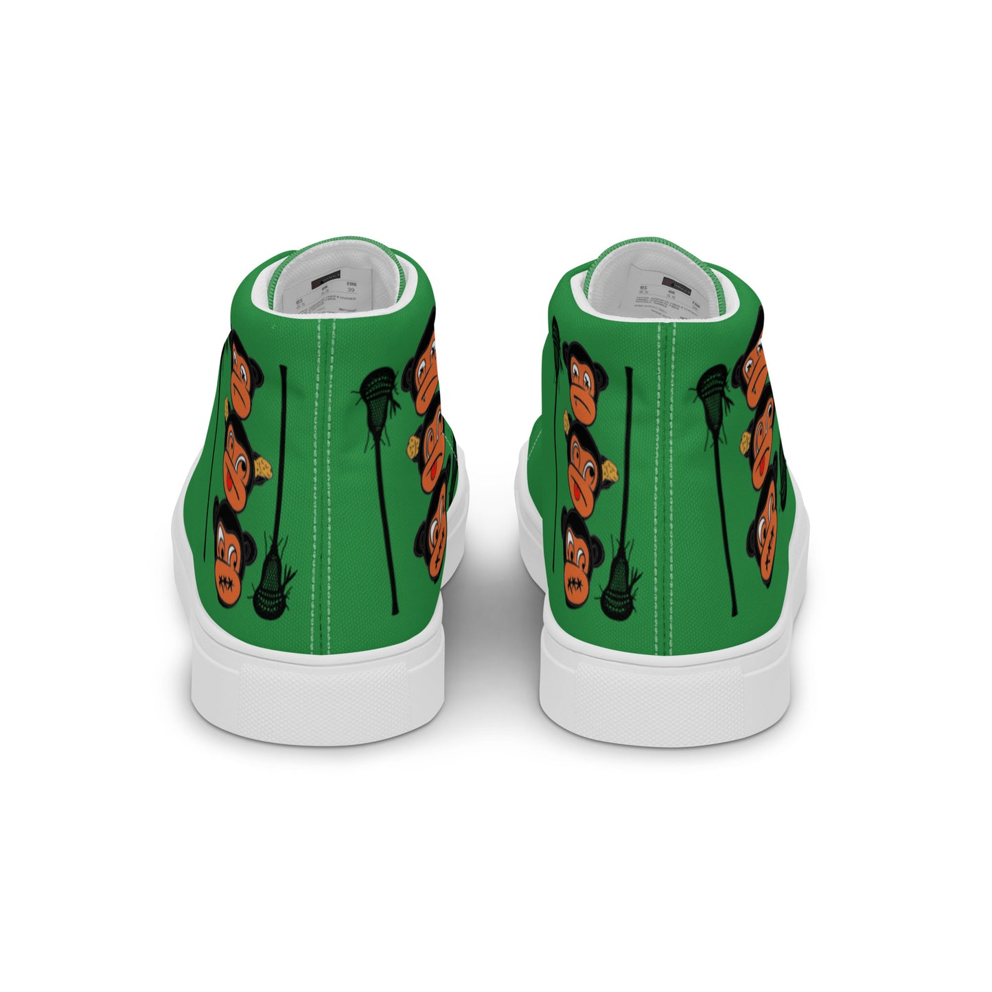 LAXMONKEY Men’s Sea Green high top canvas shoes