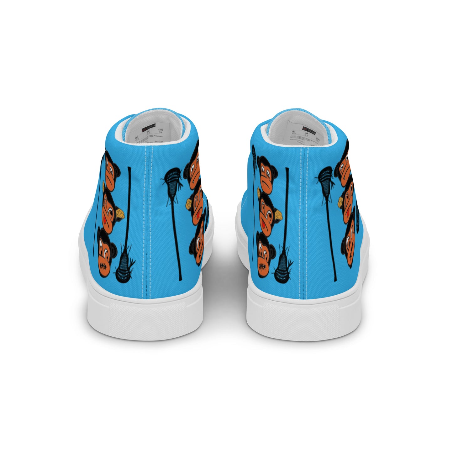 LAXMONKEY DEEP SKY BLUE Men’s high top canvas shoes