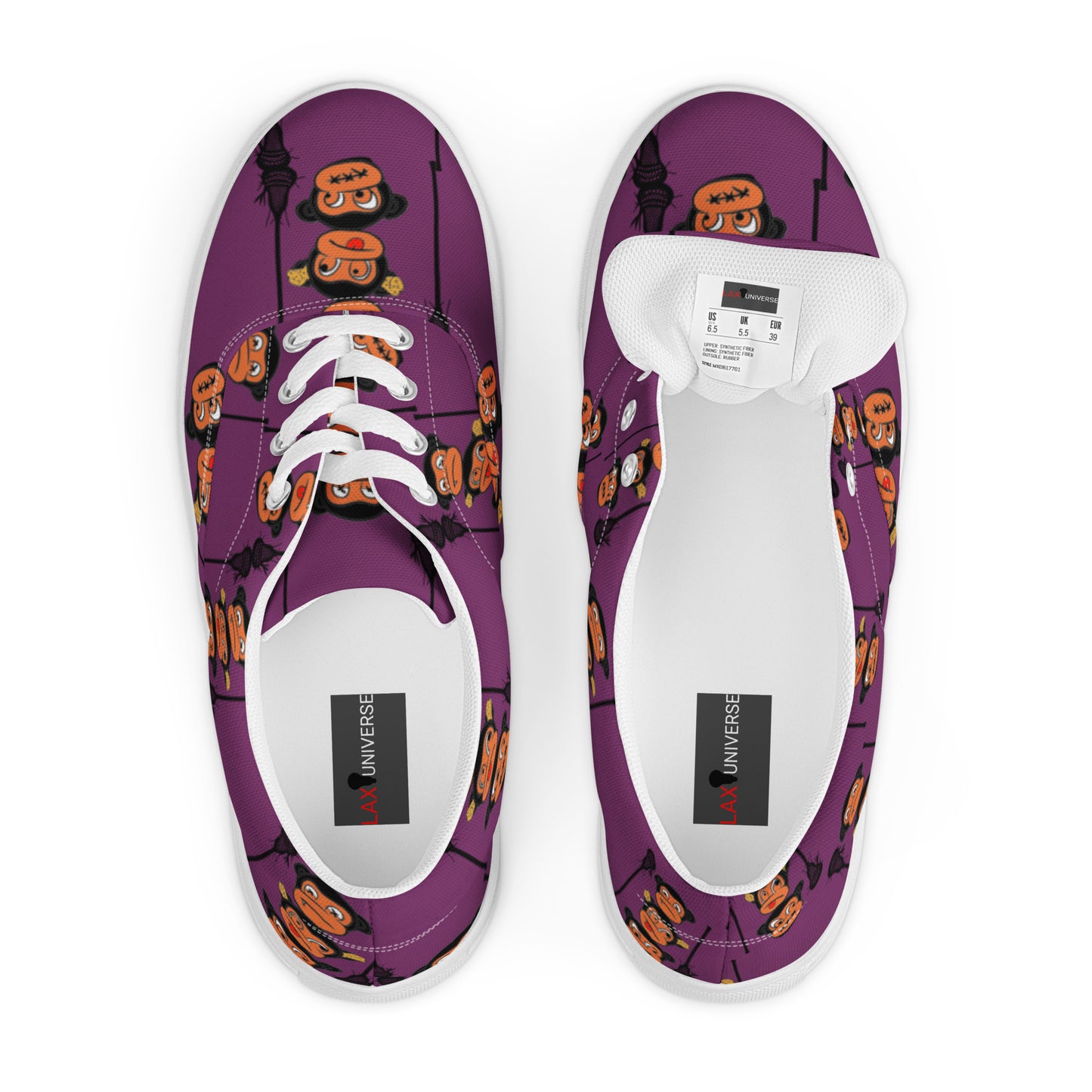 LAXMONKEY PALATINATE PURPLE Men’s lace-up canvas shoes