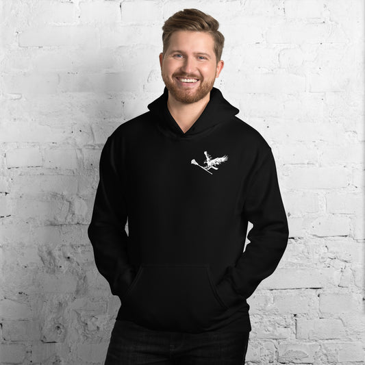 LAXUNIVERSE "Eagle" White Unisex Hoodie