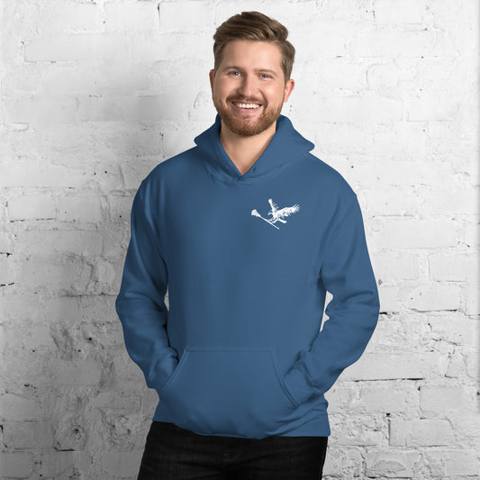 LAXUNIVERSE "Eagle" White Unisex Hoodie