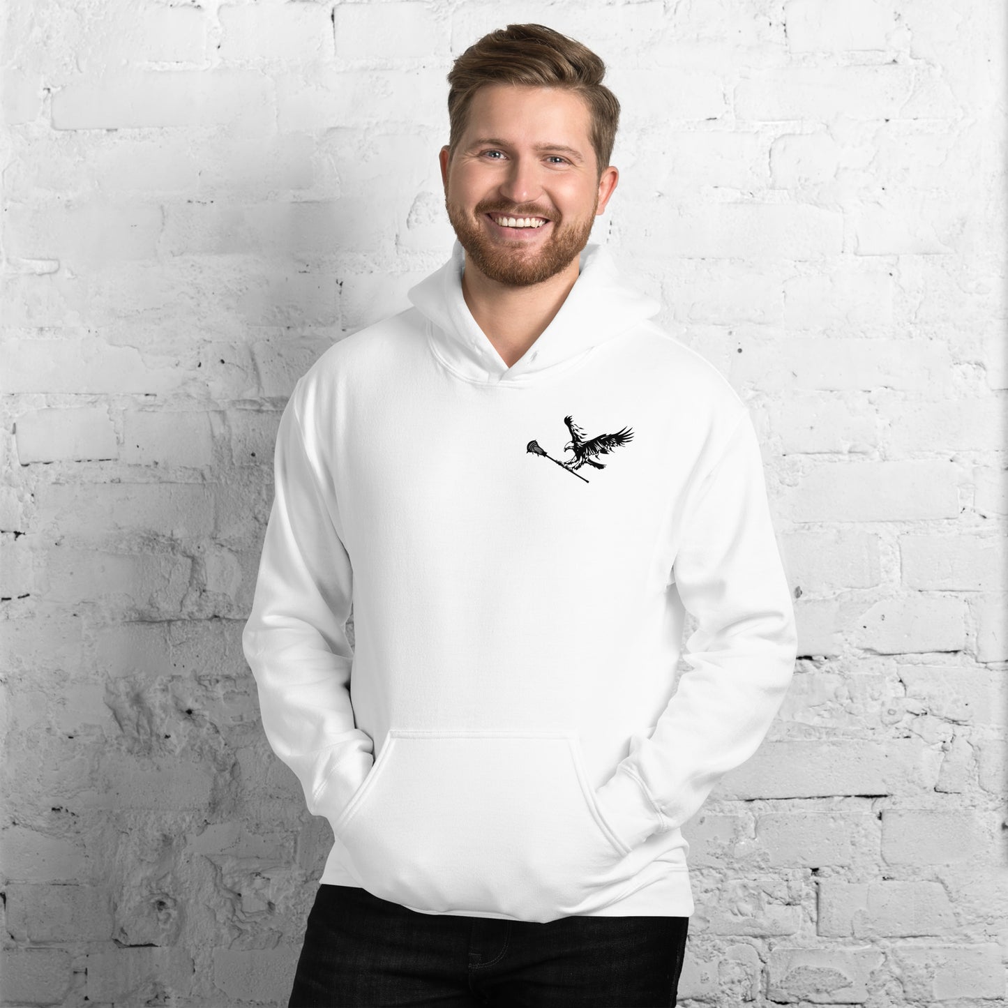 LAXUNIVERSE "Eagle" Black Unisex Hoodie