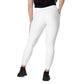 LAXUNIVERSE WHITE Crossover leggings with pockets