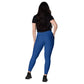 LAXUNIVERSE Dark Cerulean Crossover leggings with pockets