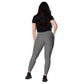 LAXUNIVERSE GREY Crossover leggings with pockets