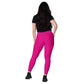LAXUNIVERSE Medium Violet RedCrossover leggings with pockets