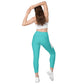 LAXUNIVERSE Dark Turquoise Crossover leggings with pockets