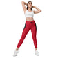 LAXUNIVERSE RED Crossover leggings with pockets