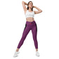 LAXUNIVERSE Palatinate Purple Crossover leggings with pockets