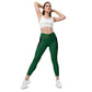LAXUNIVERSE Forest Green Crossover leggings with pockets