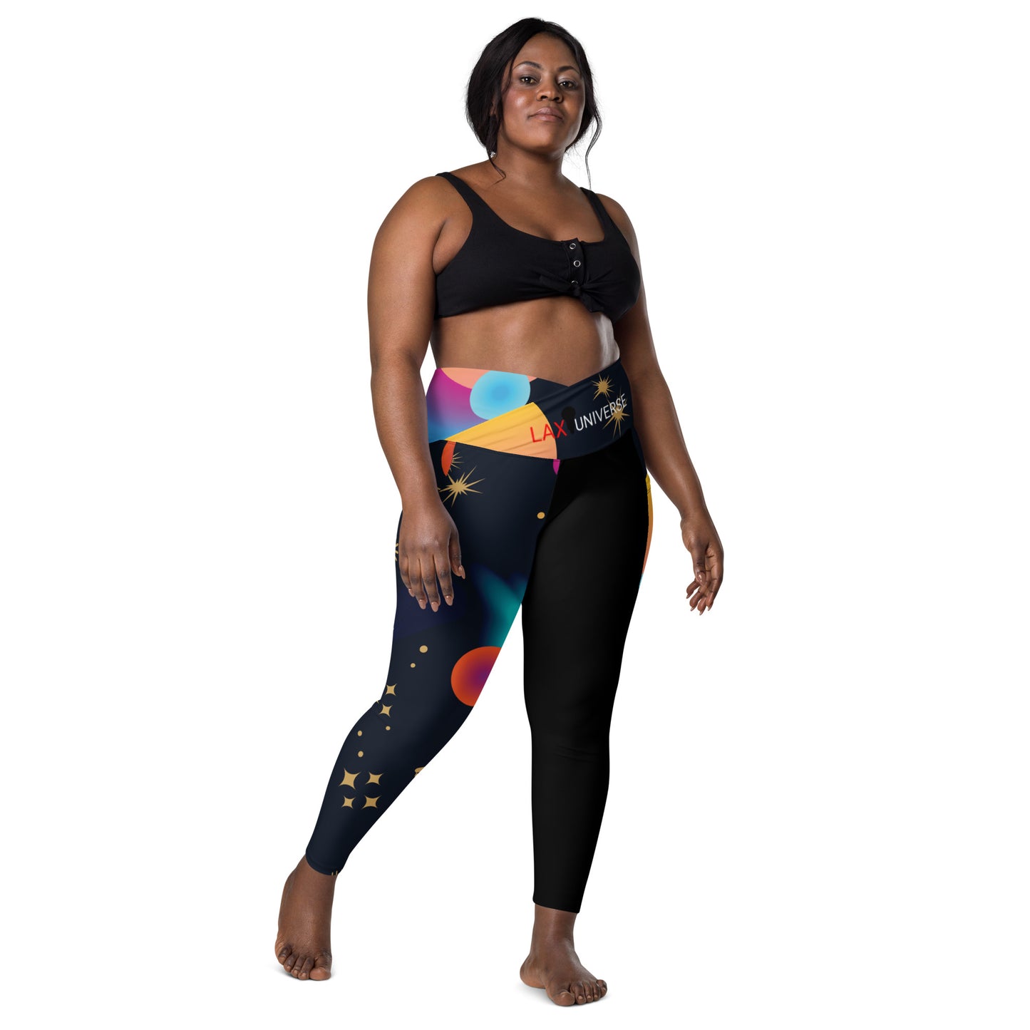 LAXUNIVERSE MOON BEAR Crossover leggings with pockets
