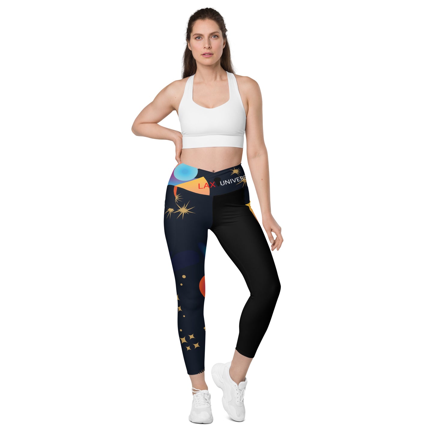 LAXUNIVERSE MOON BEAR Crossover leggings with pockets