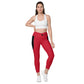 LAXUNIVERSE RED Crossover leggings with pockets