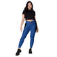 LAXUNIVERSE Dark Cerulean Crossover leggings with pockets