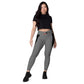 LAXUNIVERSE GREY Crossover leggings with pockets