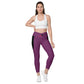 LAXUNIVERSE Palatinate Purple Crossover leggings with pockets