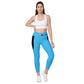 LAXUNIVERSE Deep Sky Blue Crossover leggings with pockets