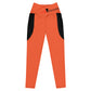 LAXUNIVERSE Outrageous Orange Crossover leggings with pockets