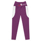 LAXUNIVERSE Palatinate Purple Crossover leggings with pockets