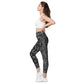 LAXUNIVERSE BLACK SNAKE Crossover leggings with pockets