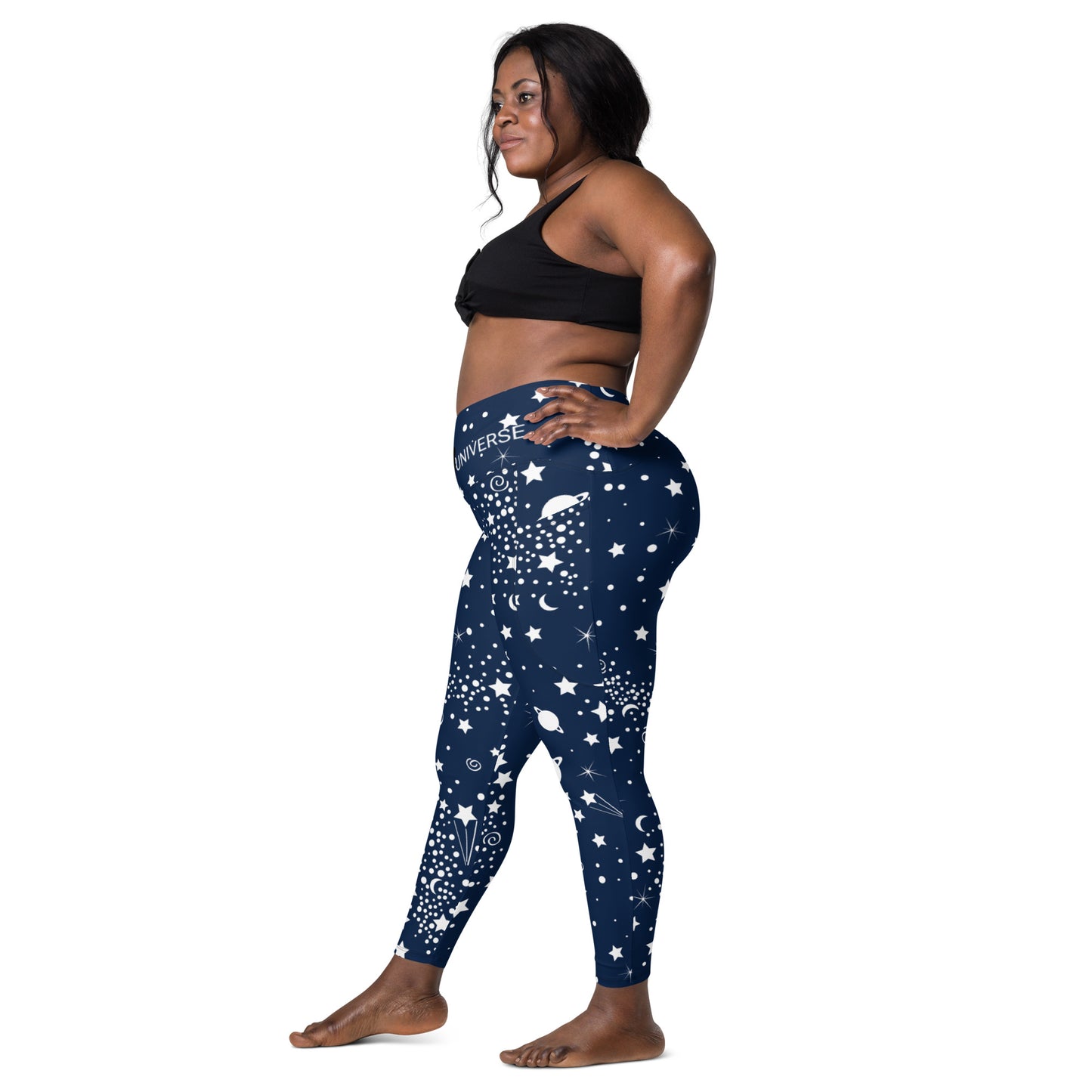 LAXUNIVERSE SPACE Crossover leggings with pockets