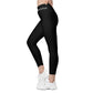 LAXUNIVERSE BLACK Crossover leggings with pockets