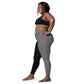 LAXUNIVERSE BLACK & GREY Crossover leggings with pockets