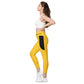 LAXUNIVERSE Yellow Crossover leggings with pockets