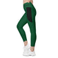 LAXUNIVERSE Forest Green Crossover leggings with pockets