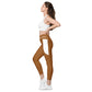 LAXUNIVERSE Rich Gold Crossover leggings with pockets