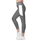 LAXUNIVERSE Grey Crossover leggings with pockets